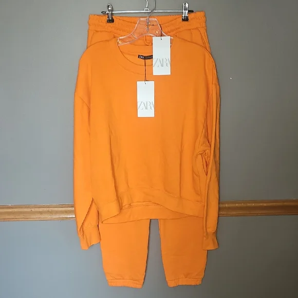 Zara Vibrant Orange Loungewear Set - Picture 1 of 5